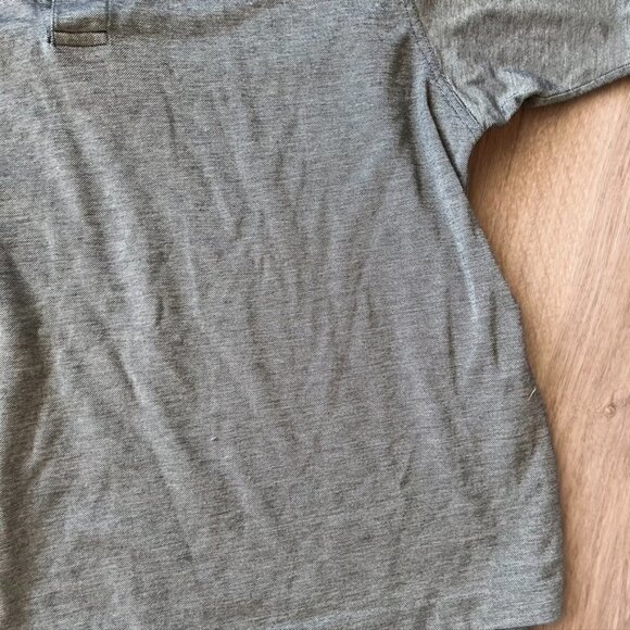 ** Nike Golf Mens Heathered Gold Black Collared Button Short Sleeve Polo Large - Picture 3 of 8